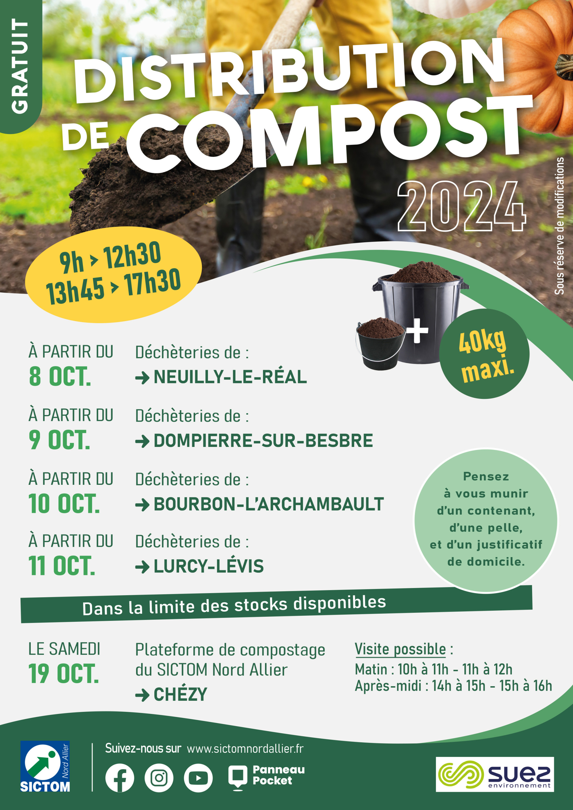 Distribution de compost